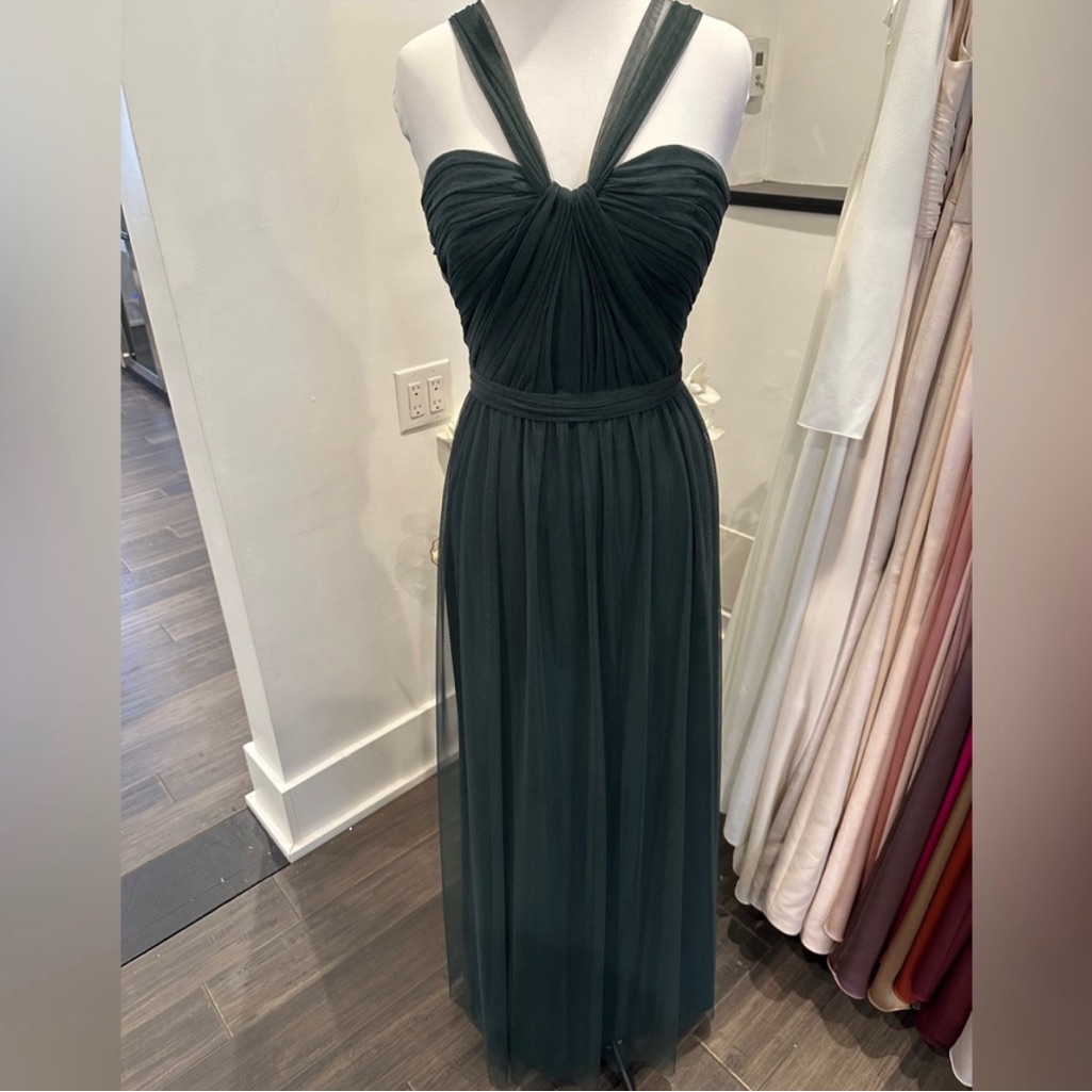 Beautiful Hunter Green Amsale Gown